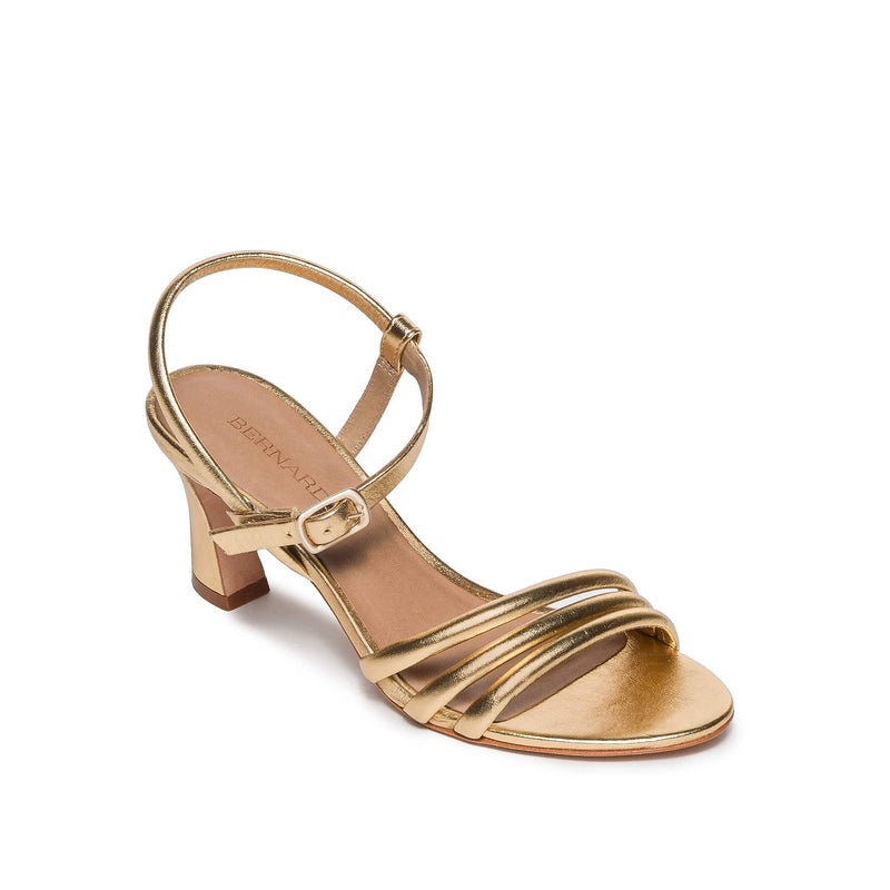 Sandalias Tacones Bernardo Noor Mujer Doradas | EJN8137LS