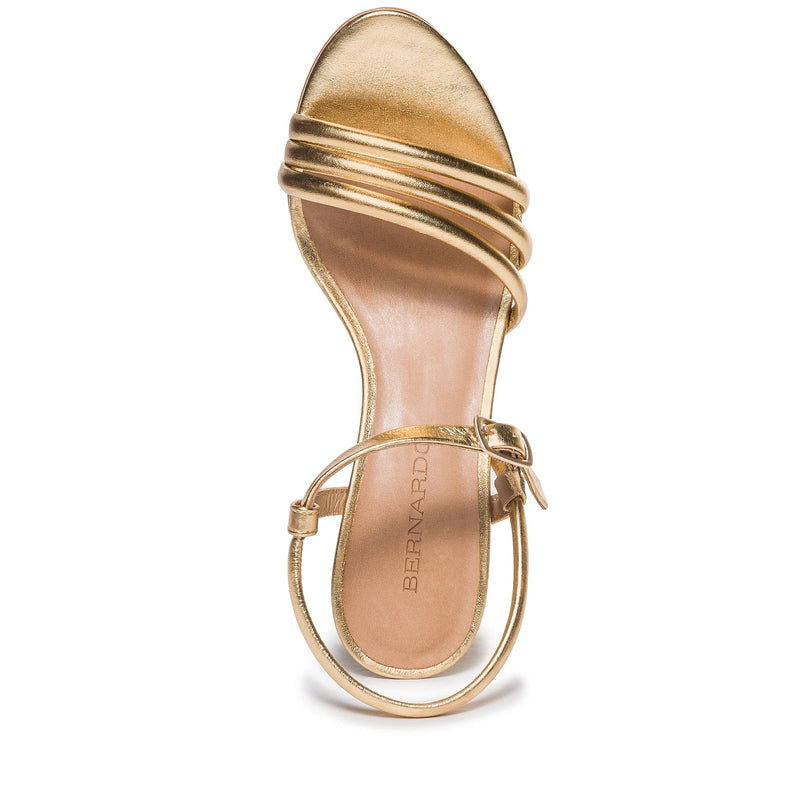 Sandalias Tacones Bernardo Noor Mujer Doradas | EJN8137LS
