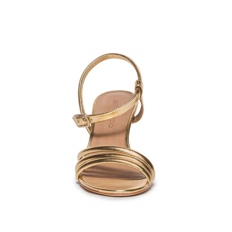 Sandalias Tacones Bernardo Noor Mujer Doradas | EJN8137LS