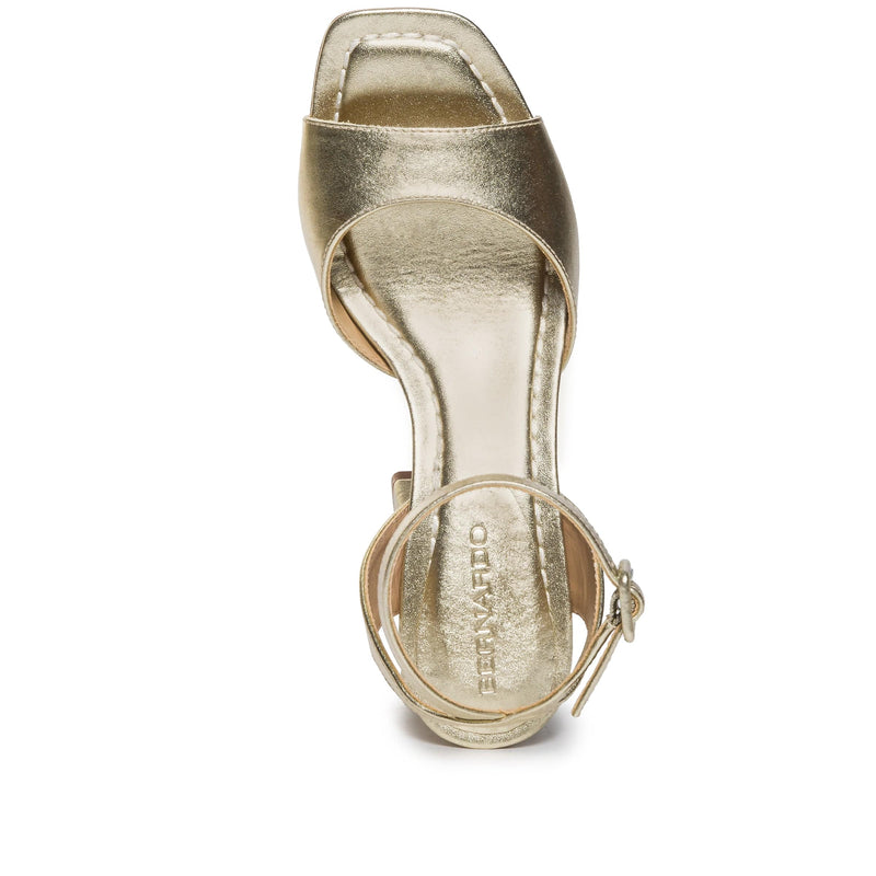 Sandalias Tacones Bernardo Nyack Mujer Doradas | VDI1411IC