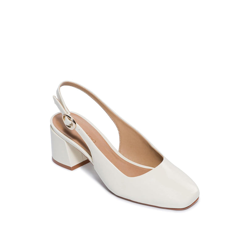 Tacones Bernardo Alexia Slingback Mujer Blancas | UPI3277TV
