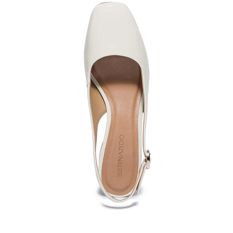 Tacones Bernardo Alexia Slingback Mujer Blancas | UPI3277TV