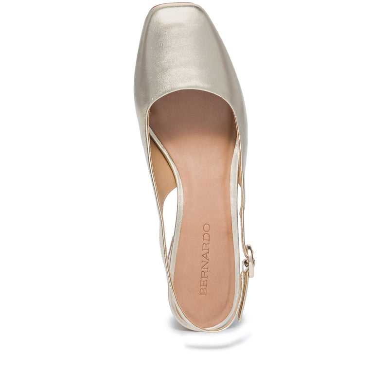 Tacones Bernardo Alexia Slingback Mujer Doradas | OJV69HW