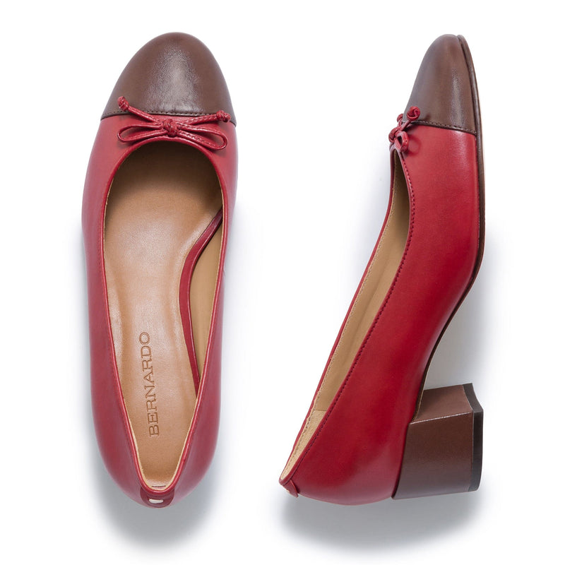 Tacones Bernardo Marisol Ballerina Mujer Rojas Oscuro Chocolate | UQN4428HO