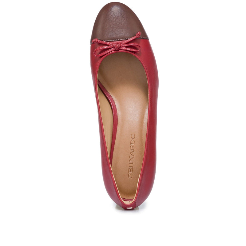 Tacones Bernardo Marisol Ballerina Mujer Rojas Oscuro Chocolate | UQN4428HO