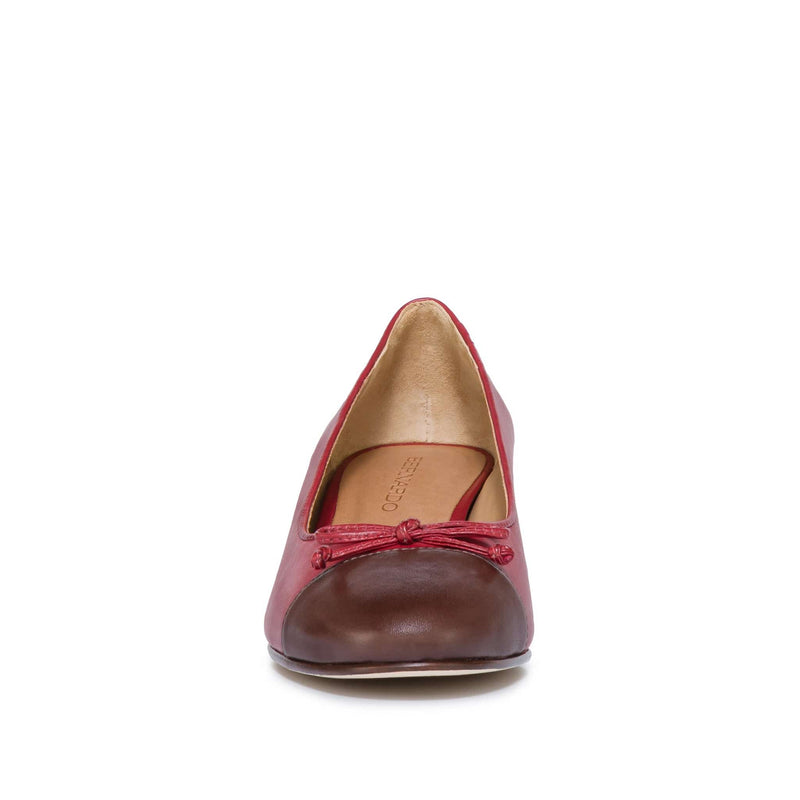 Tacones Bernardo Marisol Ballerina Mujer Rojas Oscuro Chocolate | UQN4428HO
