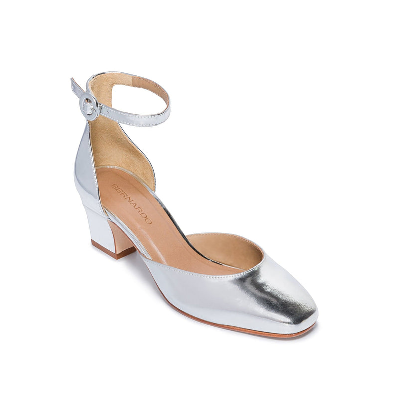 Tacones Bernardo Remy Mary Jane Mujer Plateadas | ROR9697ZL