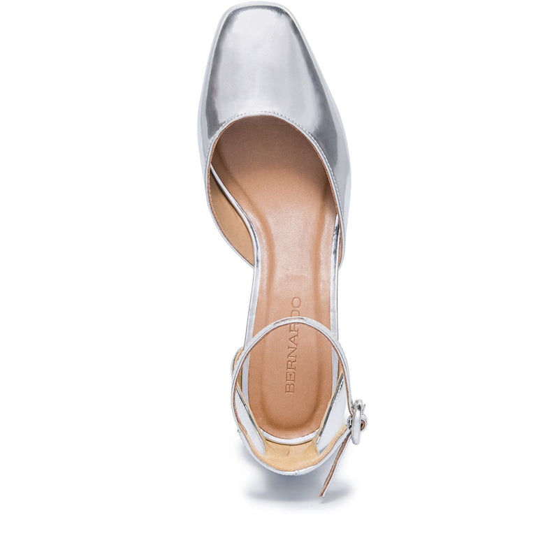 Tacones Bernardo Remy Mary Jane Mujer Plateadas | ROR9697ZL