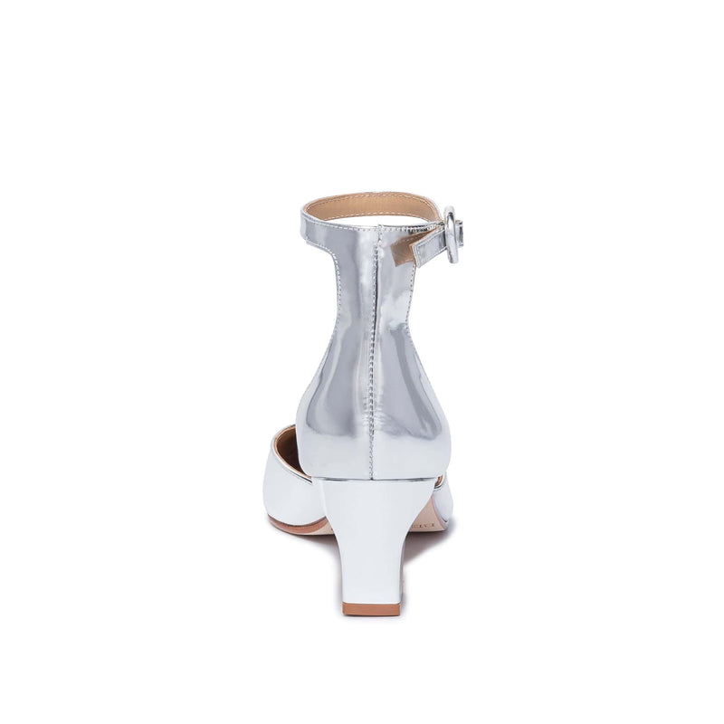 Tacones Bernardo Remy Mary Jane Mujer Plateadas | ROR9697ZL