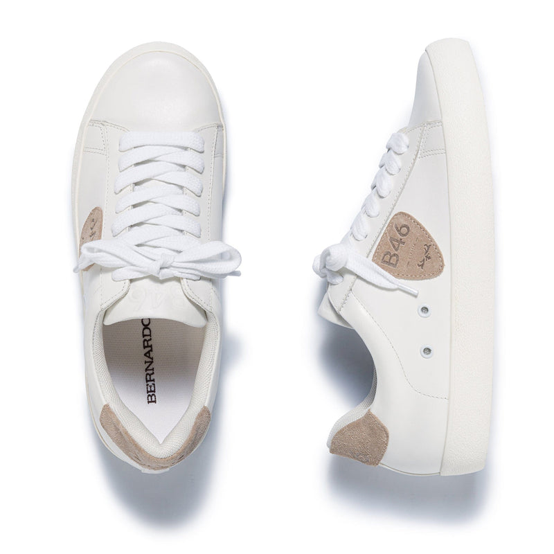 Zapatillas Bernardo Tatum Mujer Blancas Beige | YNG8819BC